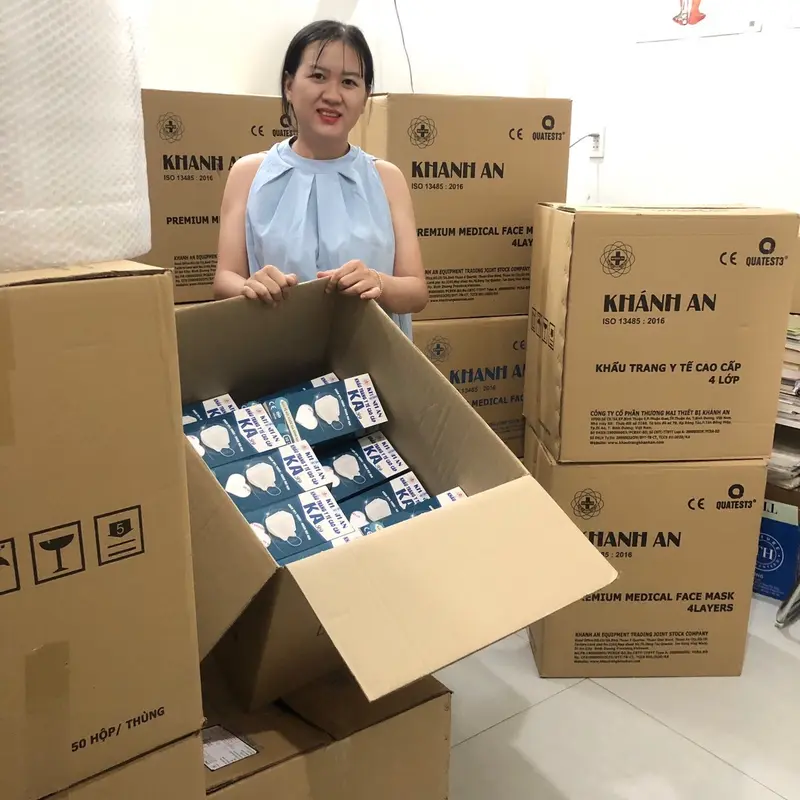 COMBO 10 hộp (300 cái) KHẨU TRANG KHÁNH AN KA 99 màu trắng 299k 6