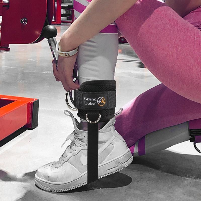 Product Introduction of New Padded Ankle Straps for Cable Machines Double D-Ring Fitness Cuffs Gym Workouts Rebate Leg Extensions Hip Abductors 5