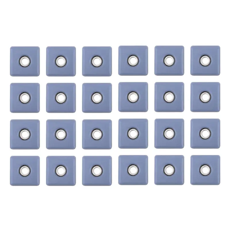 24Pcs Furniture Sliders 30mm Furniture Leg Protectors with Screws Square Chair Leg Protectors Furniture Glide Pads