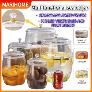 Transparent Airtight Bucket Insect Proof Wide Mouth Canister Jar Rice Bucket Sealed Jar Balang Penyimpanan Tertutup