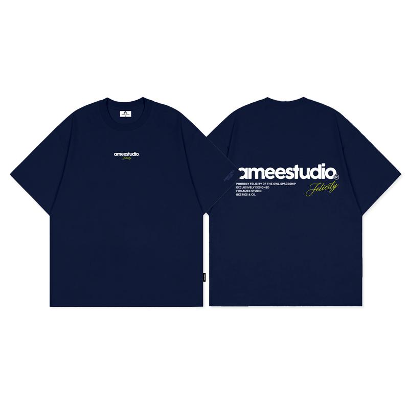 Áo Thun Unisex Tay Lỡ Sporty Cổ Tròn Amee Studio / Felicity Cotton 250gsm