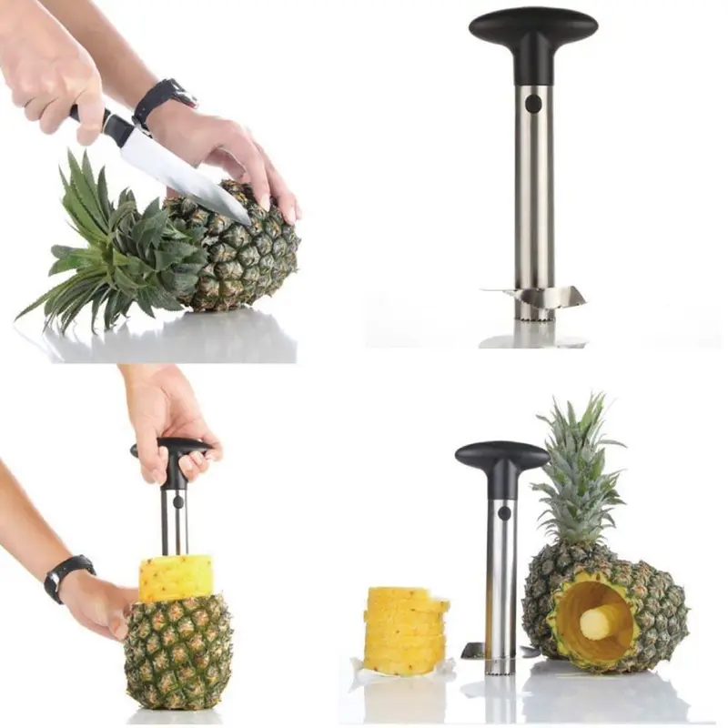Stainless Steel Pineapple Corer, 1 Count Removable Pineapple Corer, Fruit Core Separator, Pineapple Cutting Tool, Kitchen Utensils & Gadgets 2