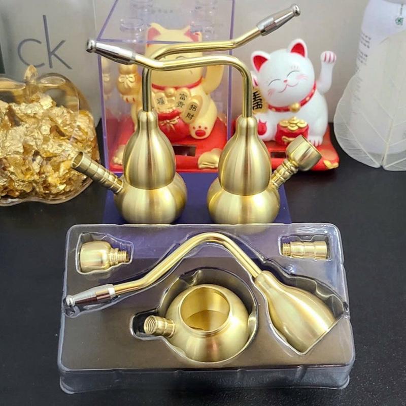Bình hồ lô bằng đồng decor phòng lọc khói 3D 0