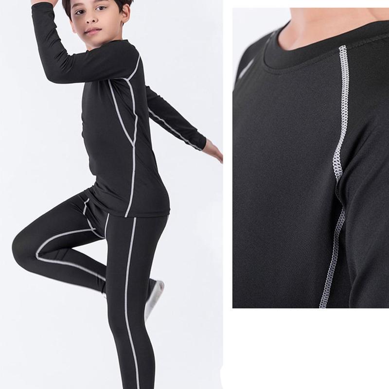 Product Introduction of 1pcs Kids Tights Suit Sportswear Children's Quick-Drying Breathable Sports Basketball Running Thermal Underwear 33