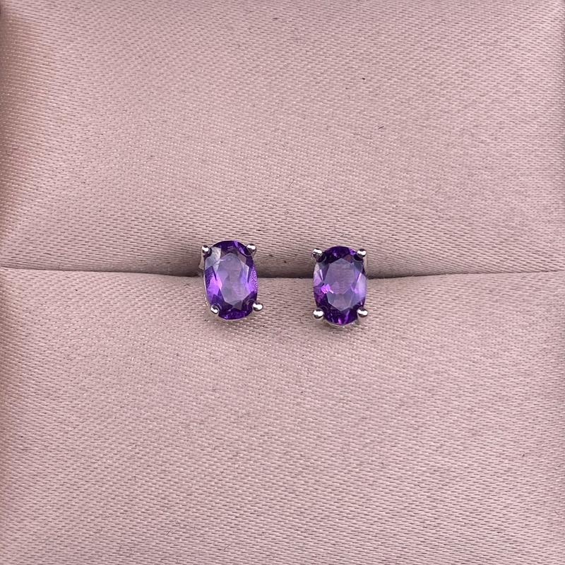 Product Introduction of Amethyst Garnet Citrine Blue Topaz Peridot Earrings S925 Silver Inlaid Classic Women's Earrings 10
