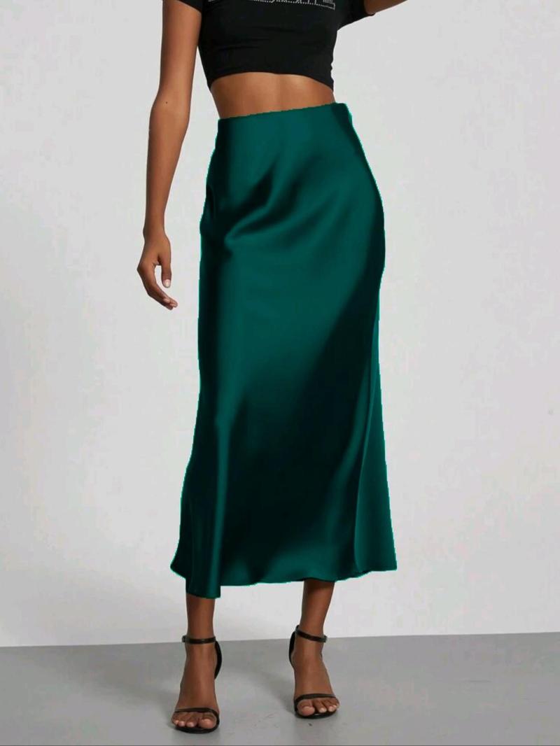 Product Introduction of Women's Solid Color Skirt, Elegant Fashion Casual Skirt for Daily Outdoor Wear, Ladies Bottoms for Summer 7