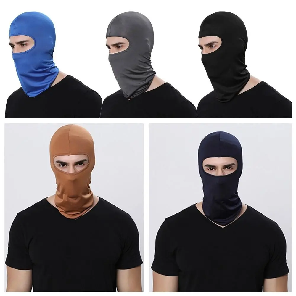 New Solid Color Balaclava Anti-Ultraviolet Breathable Full Face Cycling Cap Sports Fishing Full Face Mask Unisex