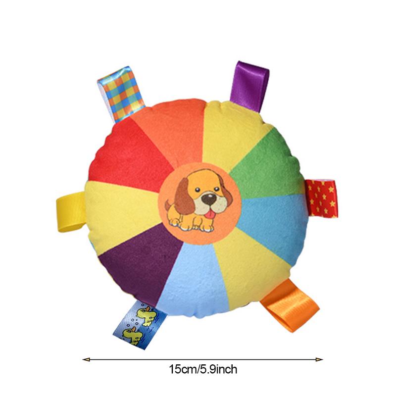 Interactive Flying Disc Dog Toy for Aggressive Chewers Training Decompress Bite Resistant Plush Handle Dog Toys with Bells Pet Supplies #463809 7