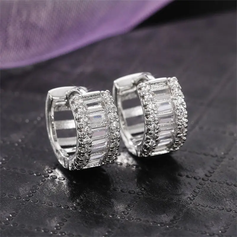 Hoop Earrings for Women Silver Color/Gold Color Fashion Versatile Female Earrings Piercing Jewelry