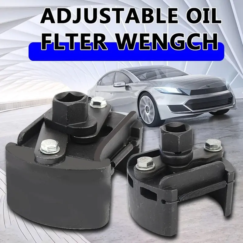 60-80mm Universal Kunci Filter Oli Mobil Adjustable Dua Rahang Kunci Pas Filter Oli Baja Vanadium Krom Oil Filter Wrench 2
