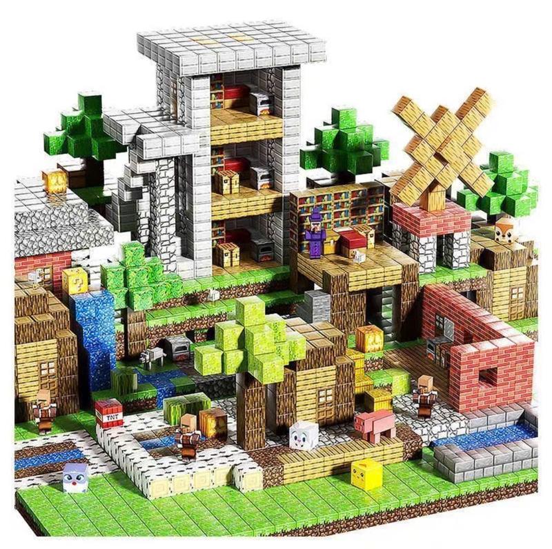 Đồ chơi khối nam châm lắp ráp , xây dưng mô hình minecraft, mô hình nhân vật- Qùa tặng cho bé