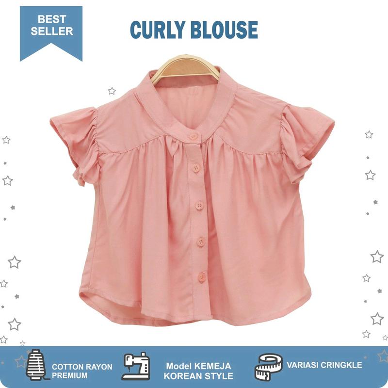 CURLY BLOUSE - ATASAN ANAK PEREMPUAN KANCING DEPAN 5