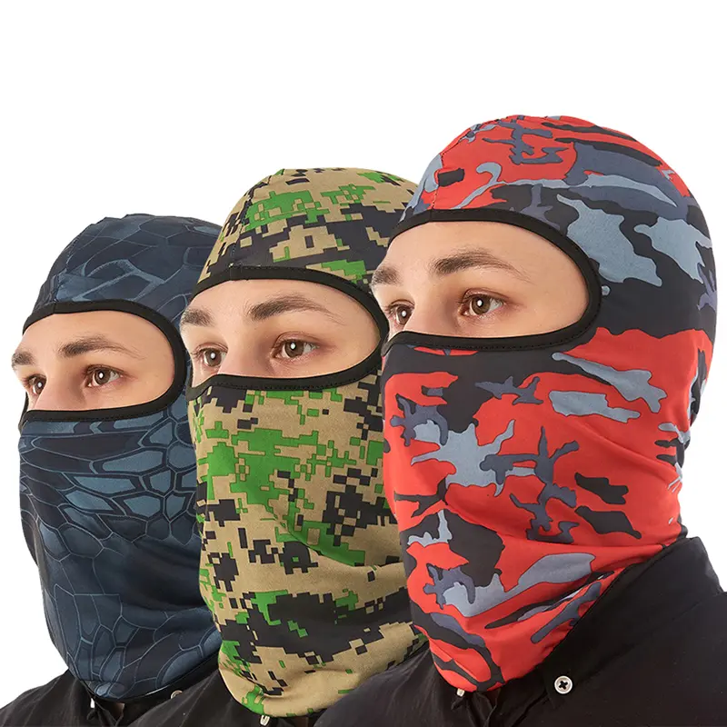 Topeng Motosikal, Balaclava Berbasikal, Penutup Penuh, Topi Topeng Muka, Cepat Kering, Bahan Lycra, Sesuai untuk Ski dan Leher, Perlindungan UV Ultra, Sesuai untuk Musim Panas dan Matahari