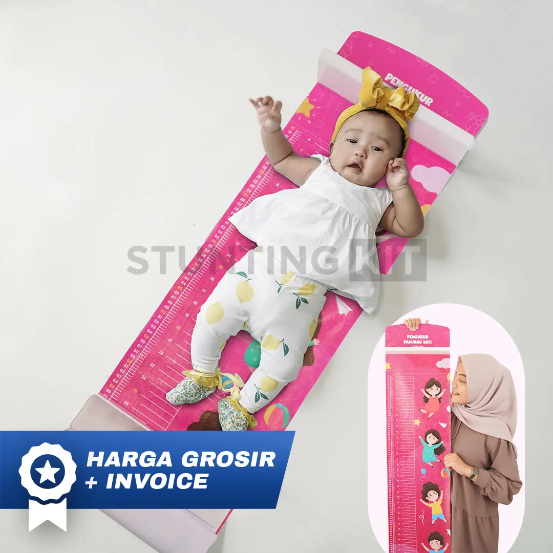 Pengukur Panjang Bayi PINK SKIES di Rumah/Infant Ruler/Pengukur Bayi/Kado Bayi/Infant Ruler/Panjang Bayi
