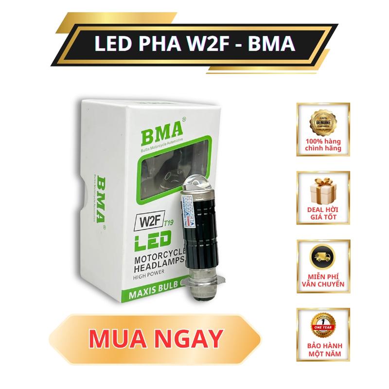 Đèn LED Pha Bi Cầu W2F BMA - 30W - 50W Ánh Sáng Mạnh Mẽ, Chân H4/M5 T19 Lắp Xe Máy, Oto 12-24V Điện Bình - Phụ Tùng