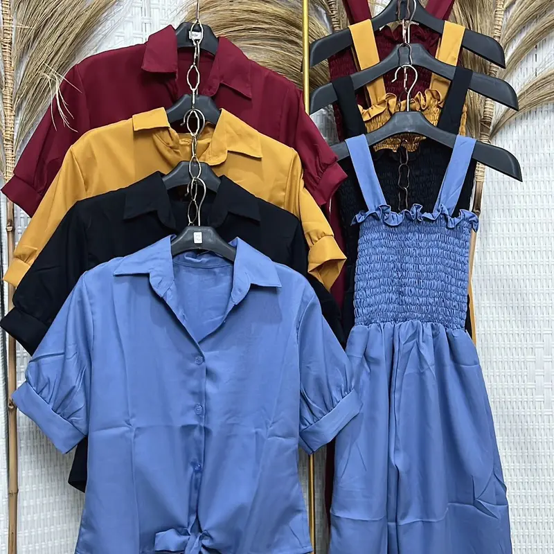 2SISTERS/ JAMSUIT CHERLY 2IN1/ PAKAIANwanita/FASHIONwanita Polos Polos kancing karet Wanita Setelan 1
