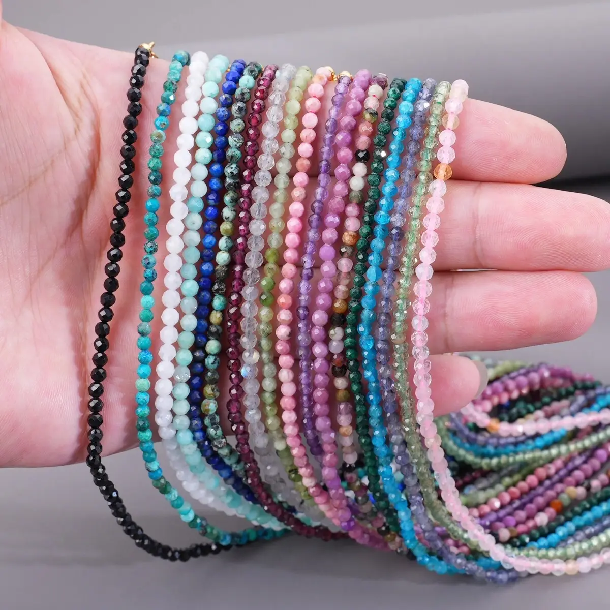 3-4mm Crystal Faceted Beads