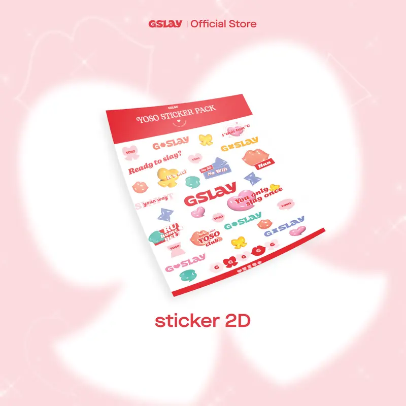 [QUÀ TẶNG-KHÔNG BÁN] Combo 04 quà tặng GSLAY YOSO bao gồm: Kẹp tóc trang điểm Hair Clip, Sticker 3D phồng (Large Size), Sticker 3D phồng (Small Size) và Sticker 2D 2