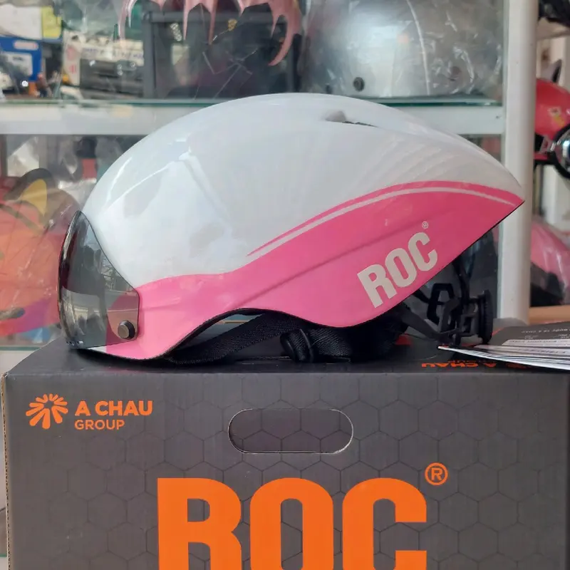Nón  bảo hiểm ROC R18 đuôi nhọn nam châm tăng chỉnh chính hãng Roc full hộp đầy đủ phụ kiện Helmet 5