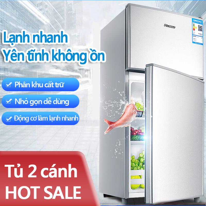 Tủ lạnh 2 ngăn 118 lít thương hiệu làm lạnh nhanh ngăn đá và ngăn lạnh giữ đồ luôn tươi mới ,Thân hình nhỏ, dung tích,Giữ Không Khí Trong Lành Bộ Lọc Than Hoạt Tính