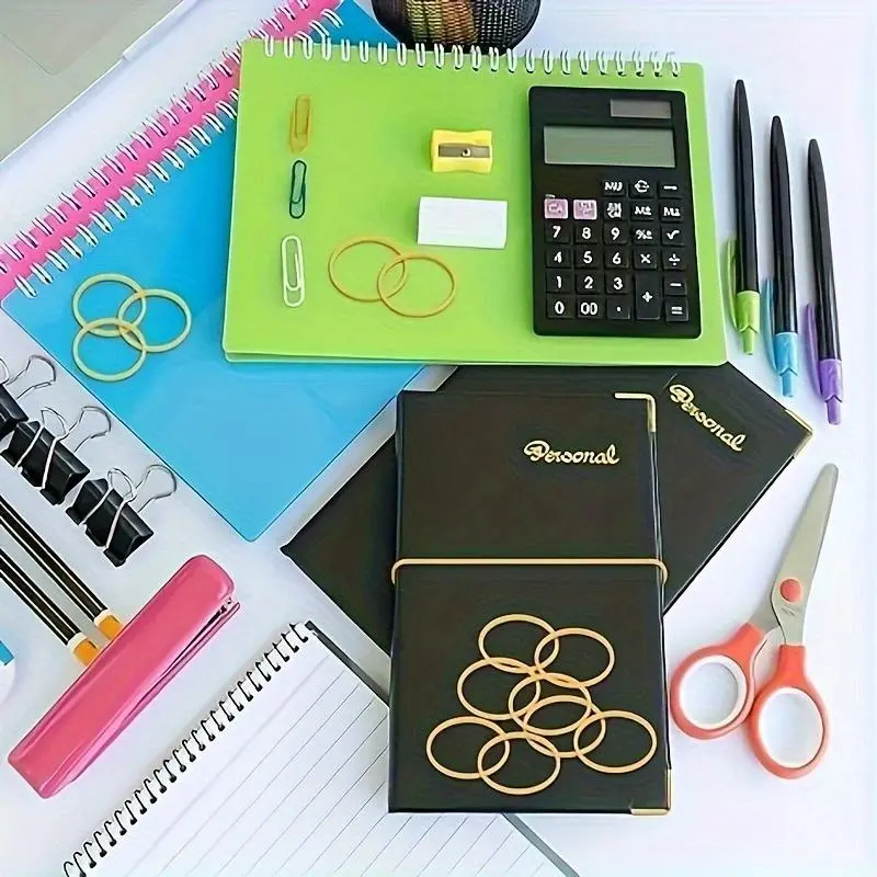 Solid Color Elastic Rubber Band, 100pcs Durable Band, Multi-purpose Rubber Band for Office & School & Home Organization 7