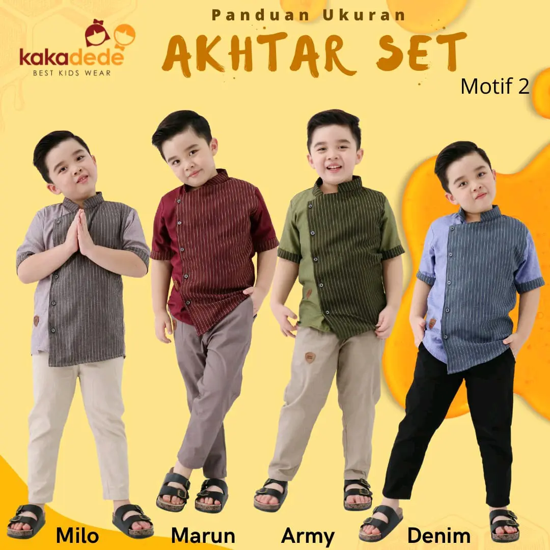 SET KOKO AKHTAR SERIES BY KAKADEDE | SET KOKO ANAK USIA 3-12 TAHUN