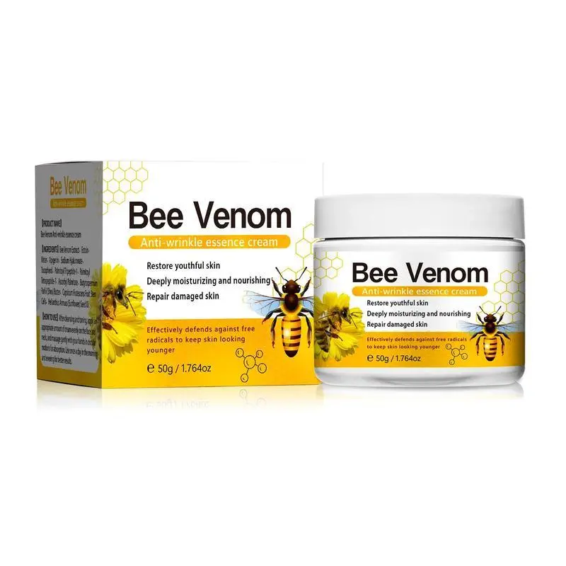 Bee Venom Face & Neck Cream, Moisturizing & Firming Facial Massage Cream, Hydrating Skin Care Product for Women & Men