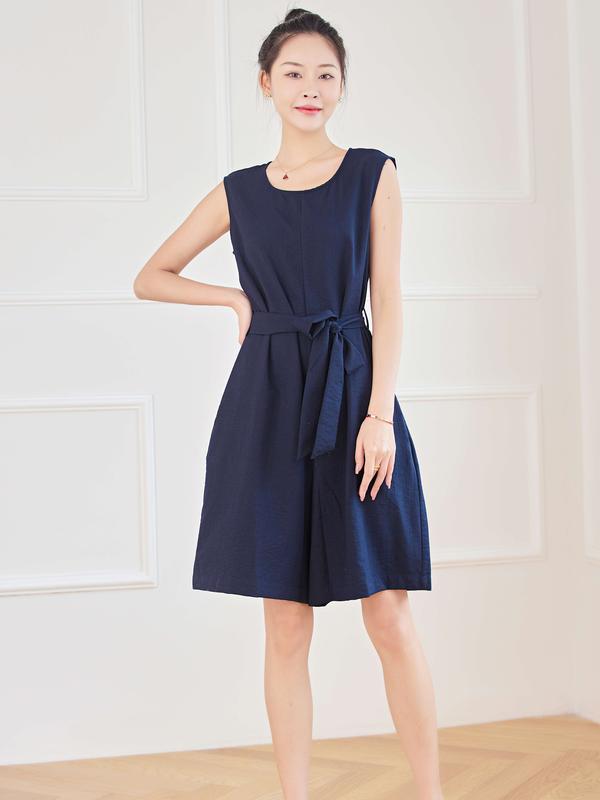 Product Introduction of Eyouth 1748 Women Sleeveless jumpsuits romper suspenders loose fit Pockets belted cotton linen Jumpsuit Womenswear Overalls 26