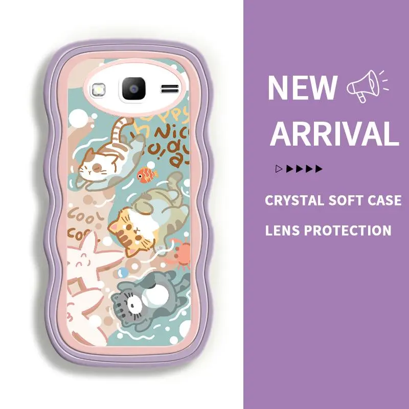 Case Hp Samsung J2 Prime J2 Ace J2 Pro 2018 J3 2016 J4 Plus J5 2016 J5 2017 J6 Plus J7 2015 J7 2017 J7 Prime Pro Grand Prime Plus On7 2016 Soft Silicon Pelindung Kamera Lucu Anak Kucing Berenang Keseng Casing Ponsel