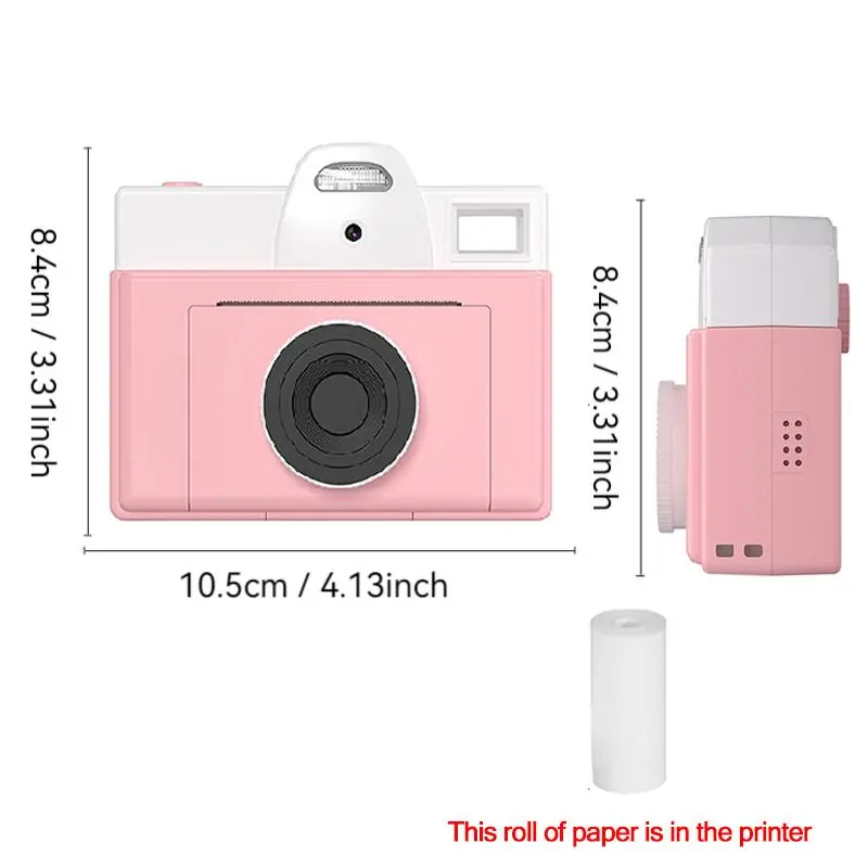 KGG Instant Print Camera, USB Rechargeable Digital Camera with Lanyard, Instant Photo Student Printing Camera Toy, Gift for Boys & Girls 1