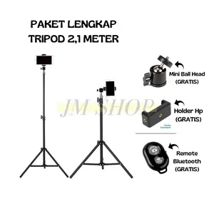 TRIPOD HP / TRIPOD 2 METER / TRIPOD 2.1 METER / 2.1M 2,1M Holder HP Murah / TRIPOD 2.1M FOR RINGLIGHT / LIGHT STAND TRIPOD 2.1 METER / TRIPOD 2.1M FOR RINGLIGHT / TRIPOD STAND KAMERA Besi Remote Bluetooth