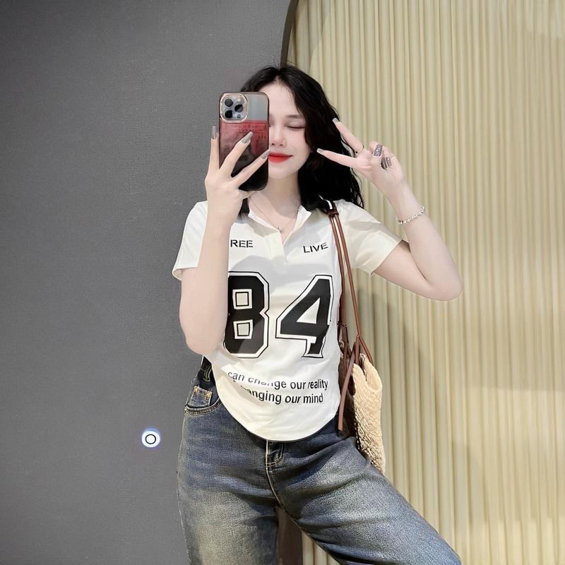 Product Introduction of Áo Thun In Phối Vải Thun Tăm 45- 90Kg Bigsize Dễ Thương Top Nữ Women Cổ Tròn - B.1370 22