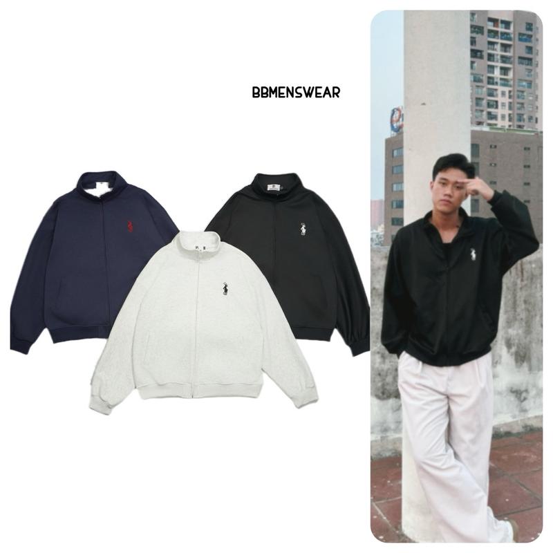 (DEAL MỞ BÁN) Áo Khoác Sweater Dài Tay FROM BOXY Thêu Ngựa Chất Liệu NỈ 2DA Nam Nữ KHÔNG XÙ LÔNG