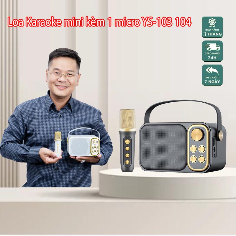Loa karaoke mini Ys-103 104 kèm 1 micro Loa kệ sách Nghe Nhạc