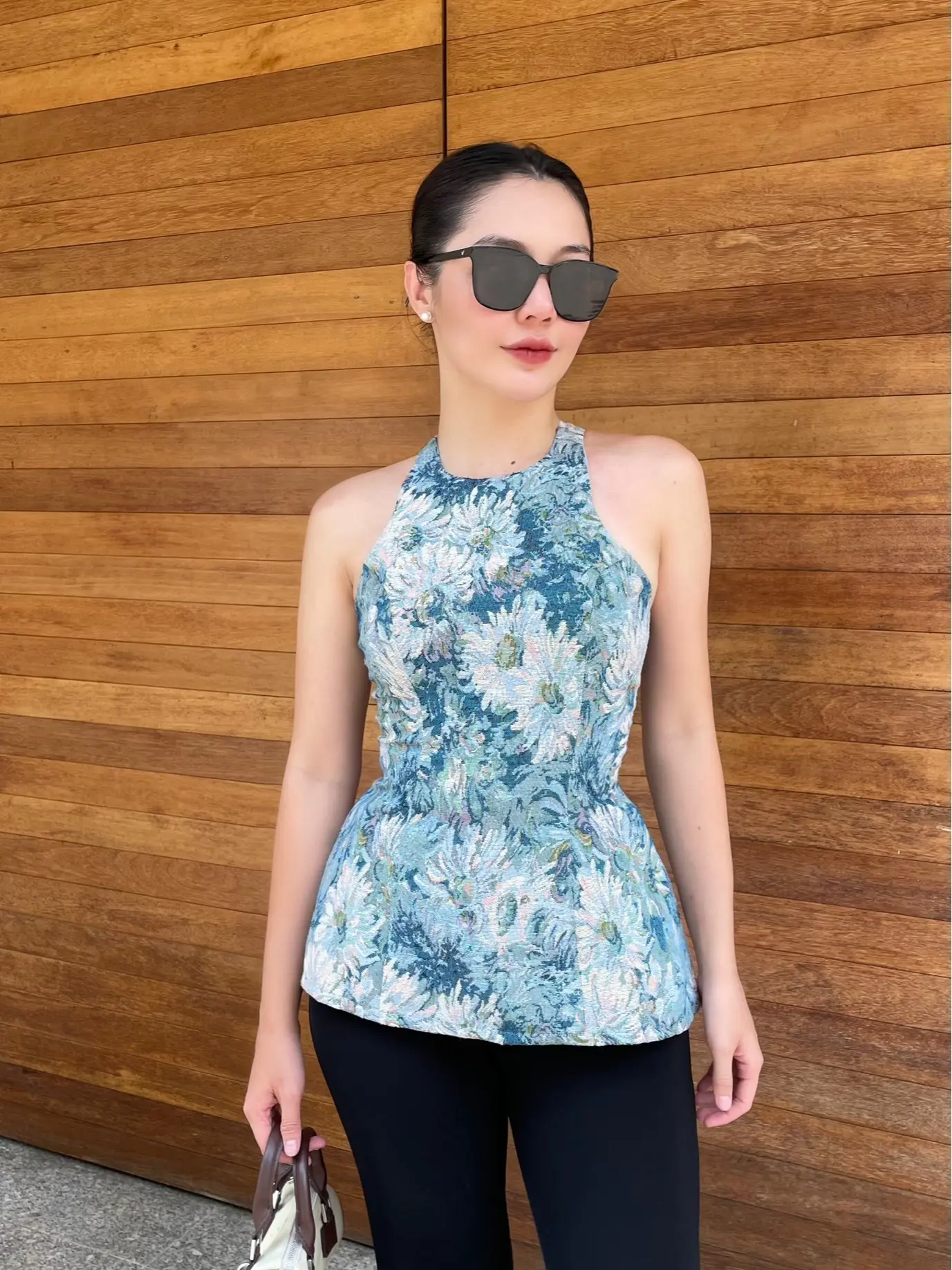 Orli Label - Áo peplum hoa cổ yếm -  Clover Shirt
