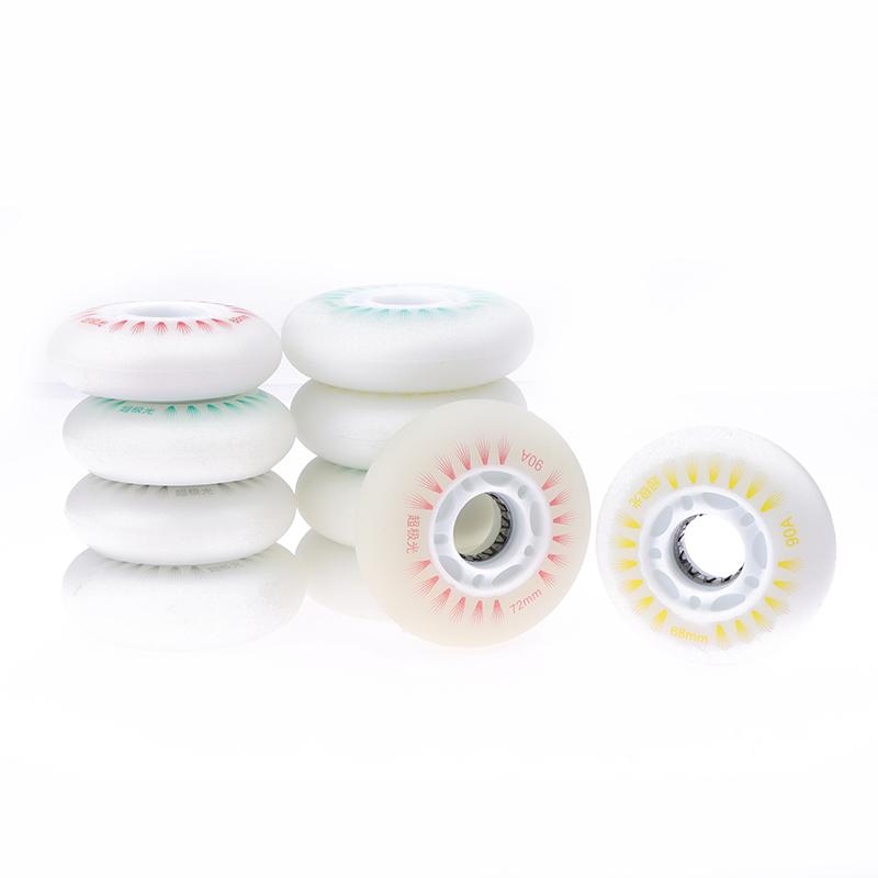 Product Introduction of 1Pc Flash Inline Skate Wheels 90A LED Lighting Skating Wheel Flash Wheels Sliding Roller Skating Shoes 76MM 72MM 68MM 42