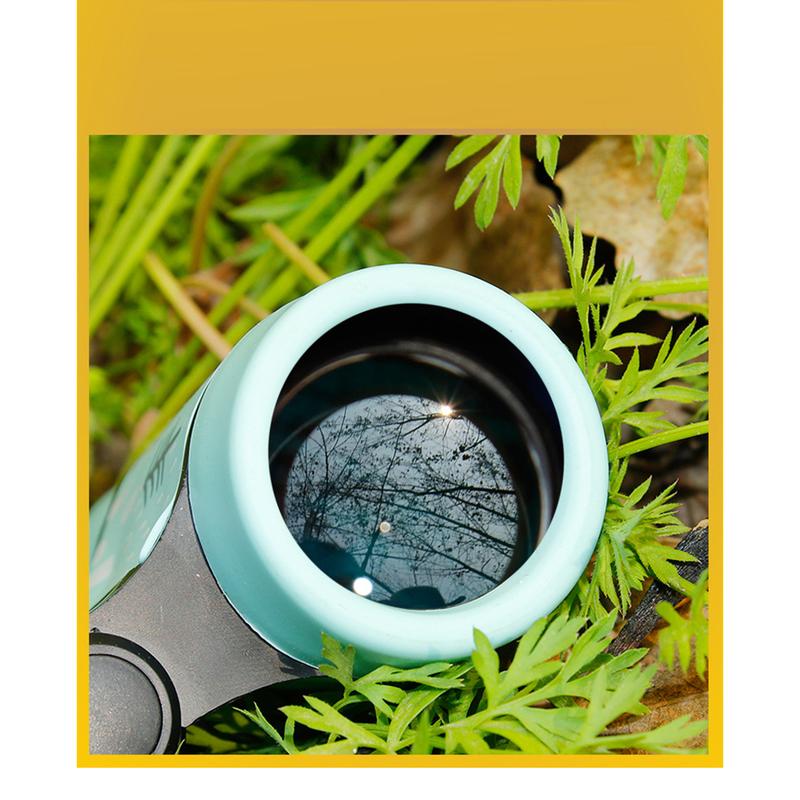 Kids Binoculars Shockproof Toy for Bird Watching Educational Learning 4X30 Zoom Small Pocket Telescope Soft Rubber Anti-skid #312155 4
