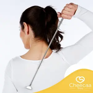 Alat Garuk Punggung Stainless Stell Bisa DiPanjangkan Back Scratch Tongkat Penggaruk Punggung
