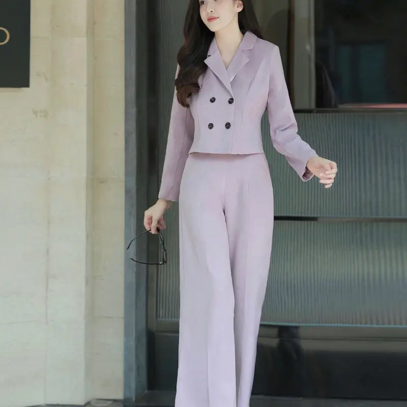Sét vest Jessy Line áo dài tay và quần ống suông và dành cho nữ mã sq388 2