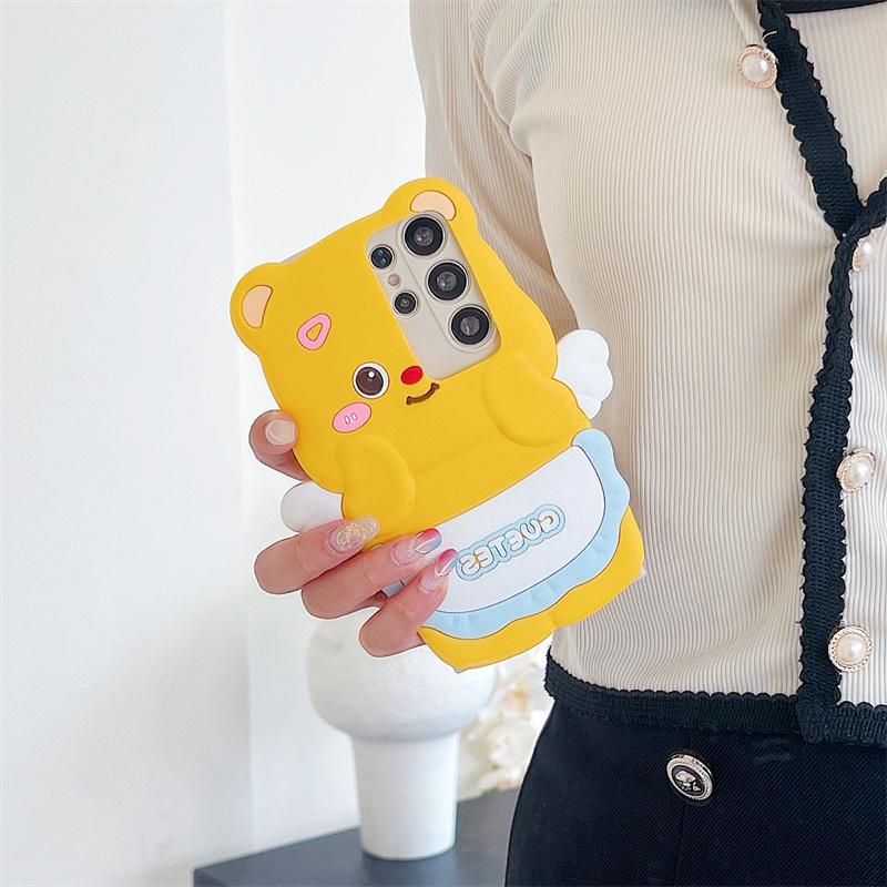 Product Introduction of Cartoon Casing For Samsung Galaxy A55 A35 A25 A15 A24 A23 4G A54 A34 A73 A53 A33 A13 A14 A22 A32 5G Phone Case Soft TPU 3D Cute Melody Wing Bear Anti-falling Silicone Protective Cover 14