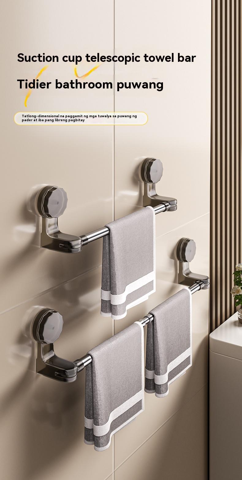 Product Introduction of Giá Treo Khăn Hút Gắn Tường Có Thể Điều Chỉnh Có Thể Mở Rộng, Không Cần Khoan, Thép Không Gỉ Bền 5