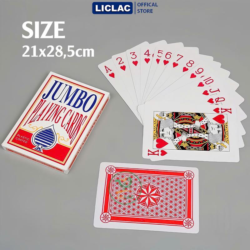 Bộ Bài Tây Khổng Lồ Full Size trò chơi giải trí vui vẻ - Bài Poker kích thước lớn A4 Playing Card 6