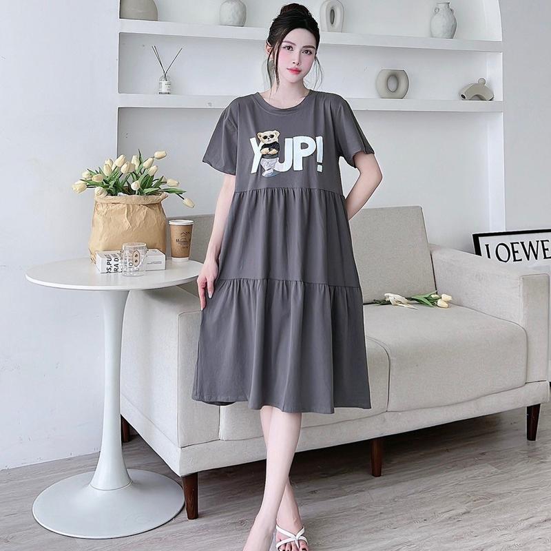 (Có đủ size 45-100kg) váy bầu Bigsize chất cotton dáng xoè siêu đẹp Thai sản Thai kỳ Thoải mái Thoáng khí