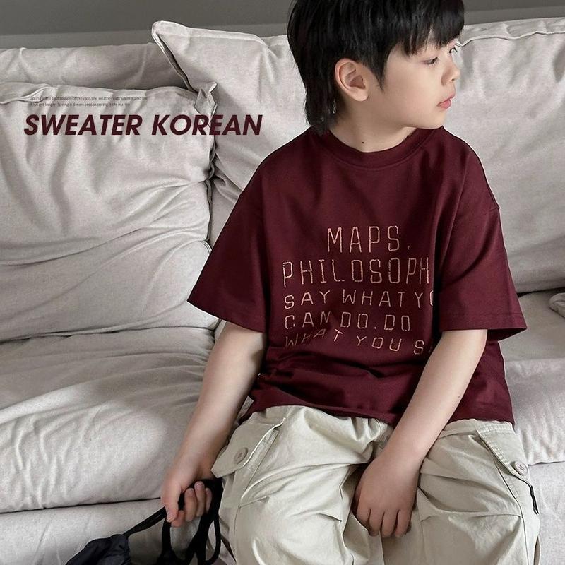 Áo Thun Trẻ Em, Thời Trang, Phong Cách Thường Ngày Làm Bằng 100% Cotton, Áo Thun Ngắn Tay 0