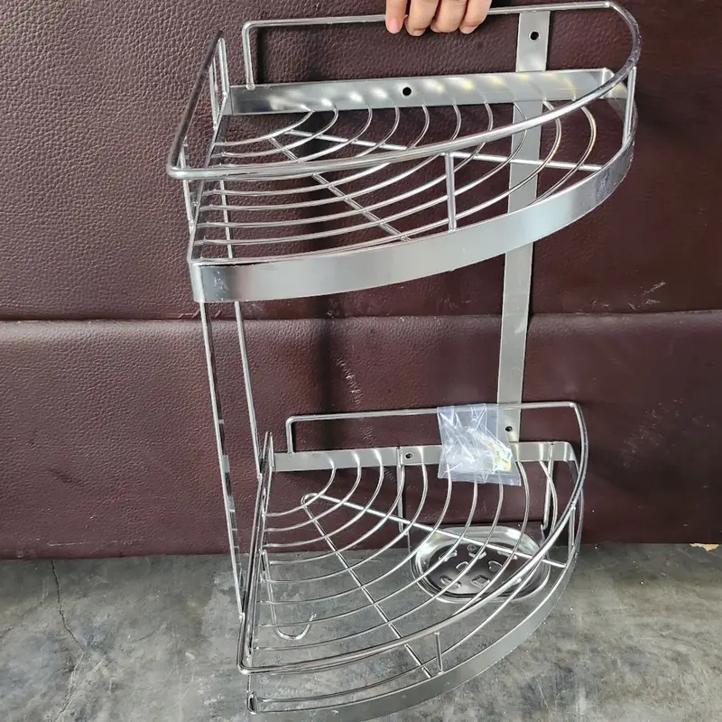 Kệ góc 20cm. 25cm 2 tầng XÀ BÔNG inox 304 phòng tắm 1