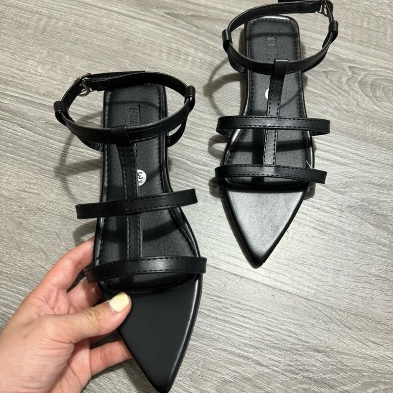 Dép bệt mũi nhọn hai dây mảnh TTHSHOES size lớn 35-45 cho nữ - DéP 6