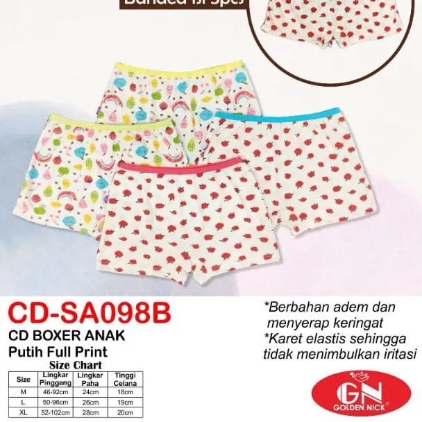 L✪75 Cod Celana Dalam Cd Golden Nick Anak Wanita Perempuan Lucu Iii X♥At