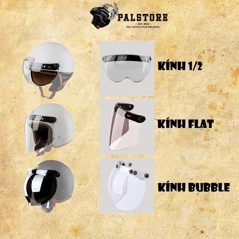 Kính Chắn Gió Mũ Bảo Hiểm Napoli Có Nút Đồng