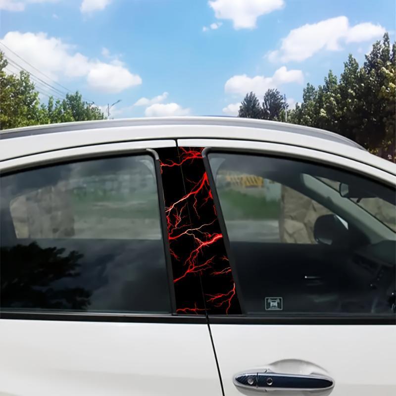 Car Lightning-Pattern Sticker, Self Adhesive Car Sticker, Waterproof Car Decal, Car Exterior Decoration Accessories for Car Glass & Metal Surface 1