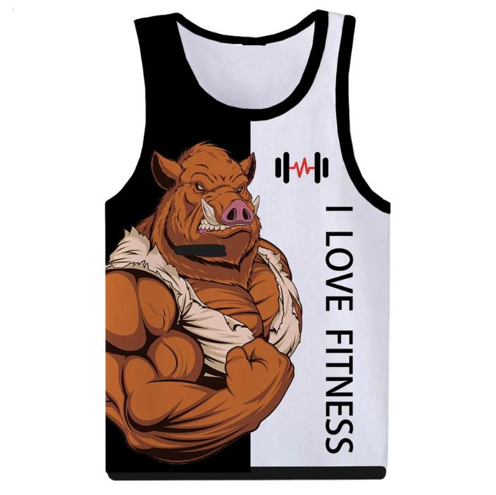 Product Introduction of 2025 New Animal Rottweiler Love Fitness 3D Printed Tank Tops Men's Sleeveless Vest Harajuku Streetwear Gym Bodybuilding Clothing 8